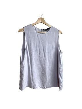 Theory lilac silk top sleeveless tank top women's size large casual summer shirt